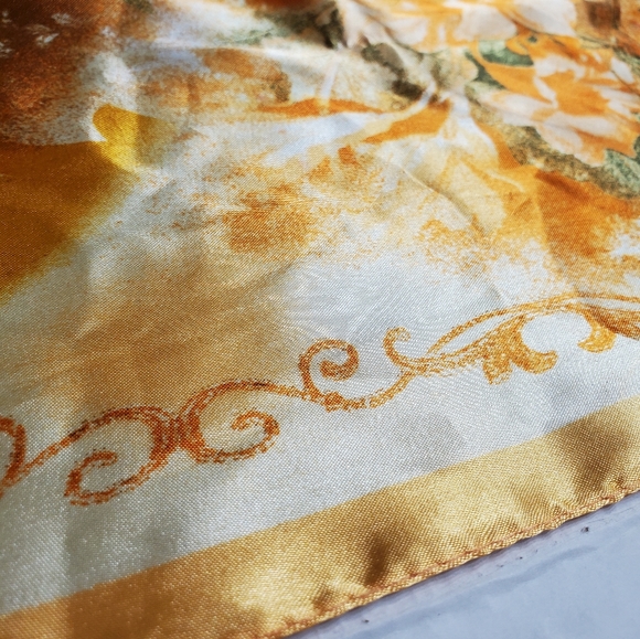 Vintage Scarf Square handkerchief Bandana Silk/Poly - Picture 5 of 5